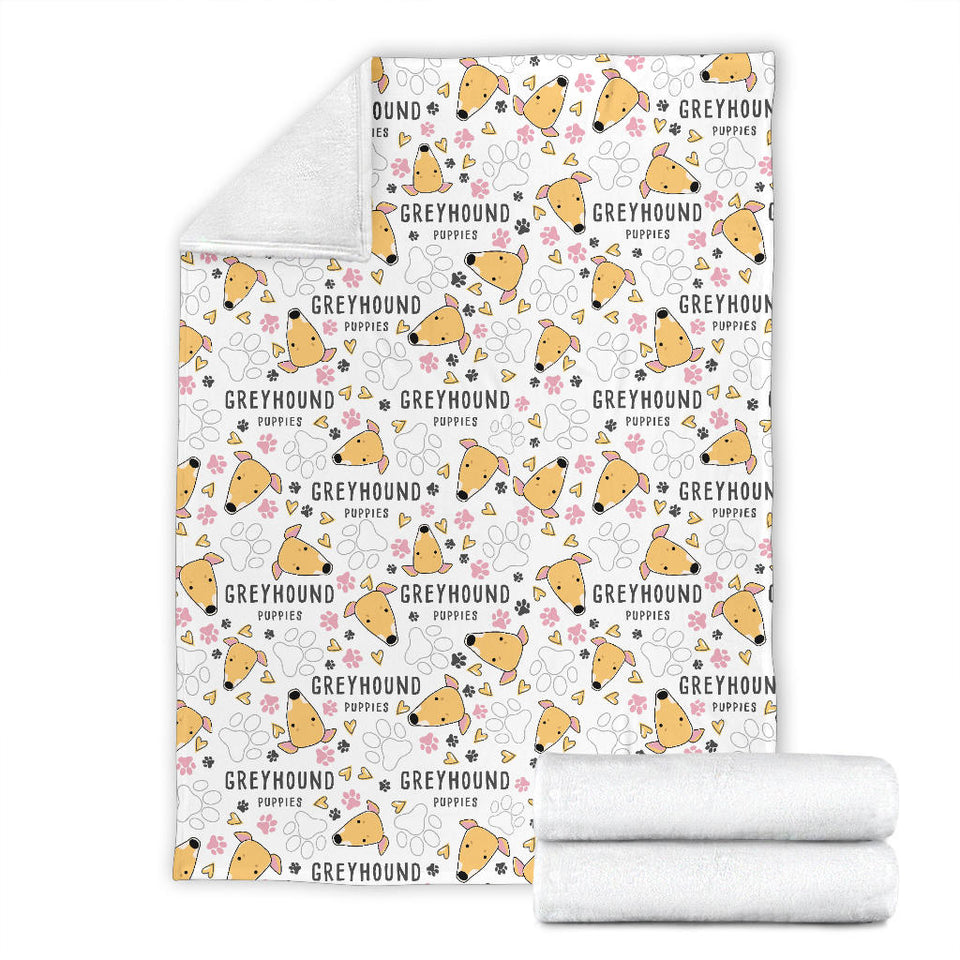 Greyhound Pattern Print Design 03 Premium Blanket