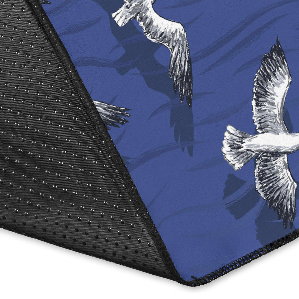 Seagull Pattern Print Design 03 Area Rug