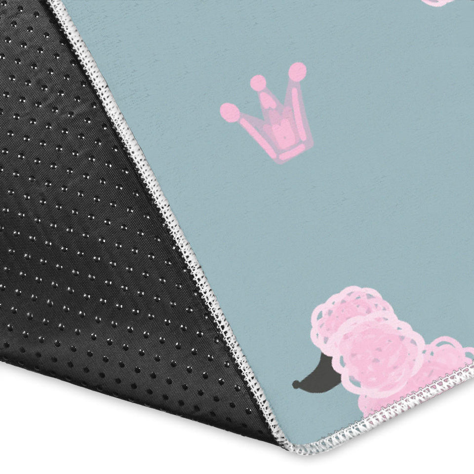 Poodle Dog Pattern Area Rug