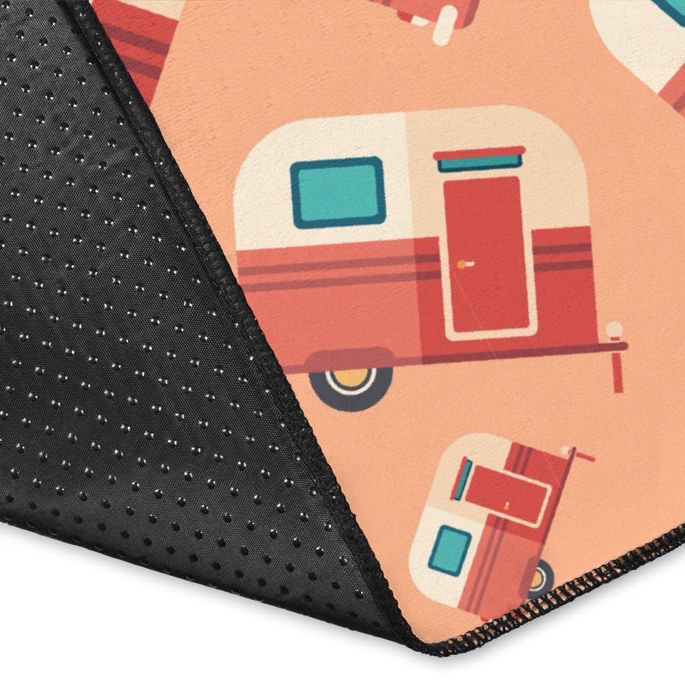 Camper Van Pattern Print Design 03 Area Rug