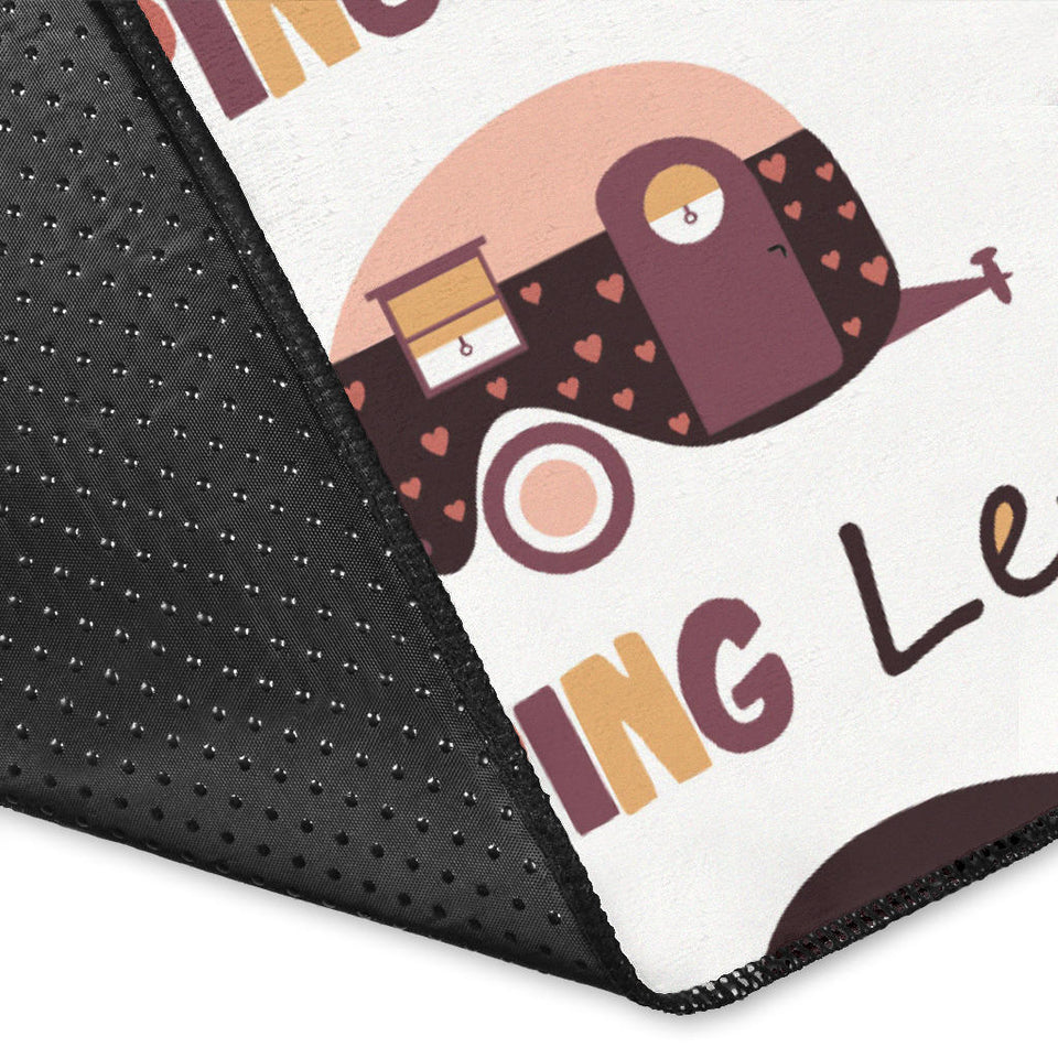 Camper Van Pattern Print Design 01 Area Rug