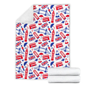 British Pattern Print Design 01 Premium Blanket