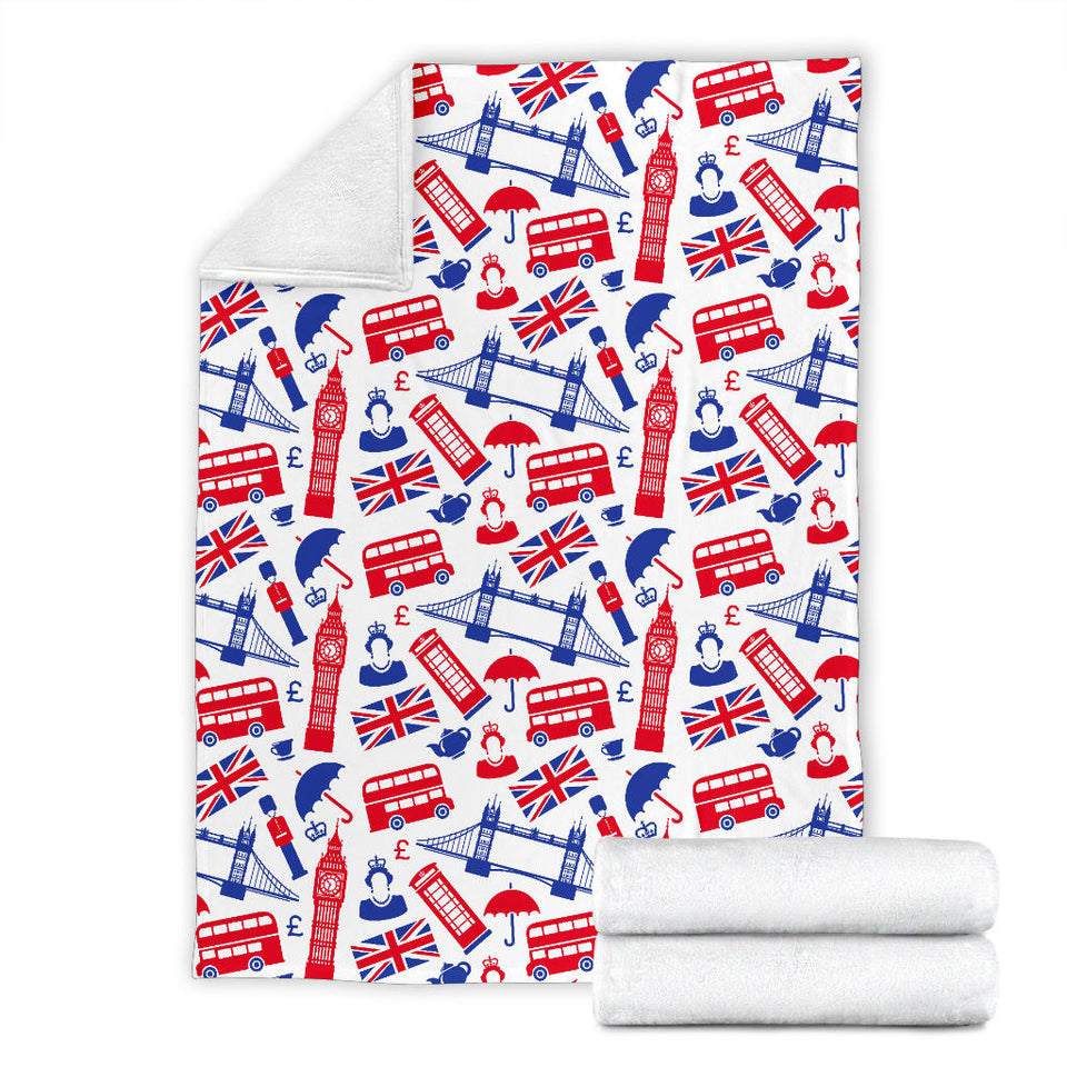 British Pattern Print Design 01 Premium Blanket