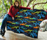 Colorful Shark Premium Quilt