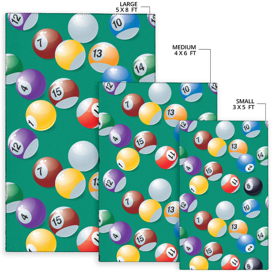 Billiard Ball Pattern Print Design 01 Area Rug