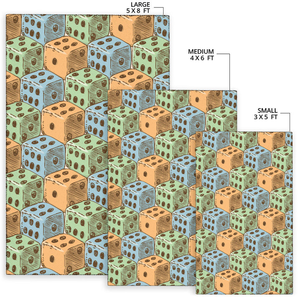 Dice Pattern Print Design 05 Area Rug