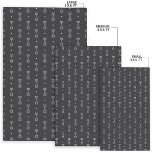 Engine Piston Black Background Pattern Print Design 02 Area Rug