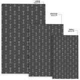 Engine Piston Black Background Pattern Print Design 02 Area Rug