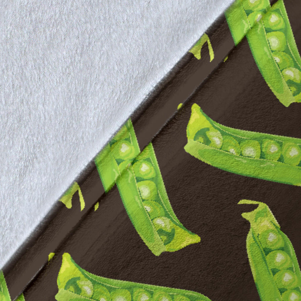 Green Peas Pattern Print Design 05 Premium Blanket