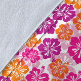 Hibiscus Pattern Print Design 01 Premium Blanket