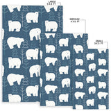 Polar Bear Mother Her Child Pattern Area Rug