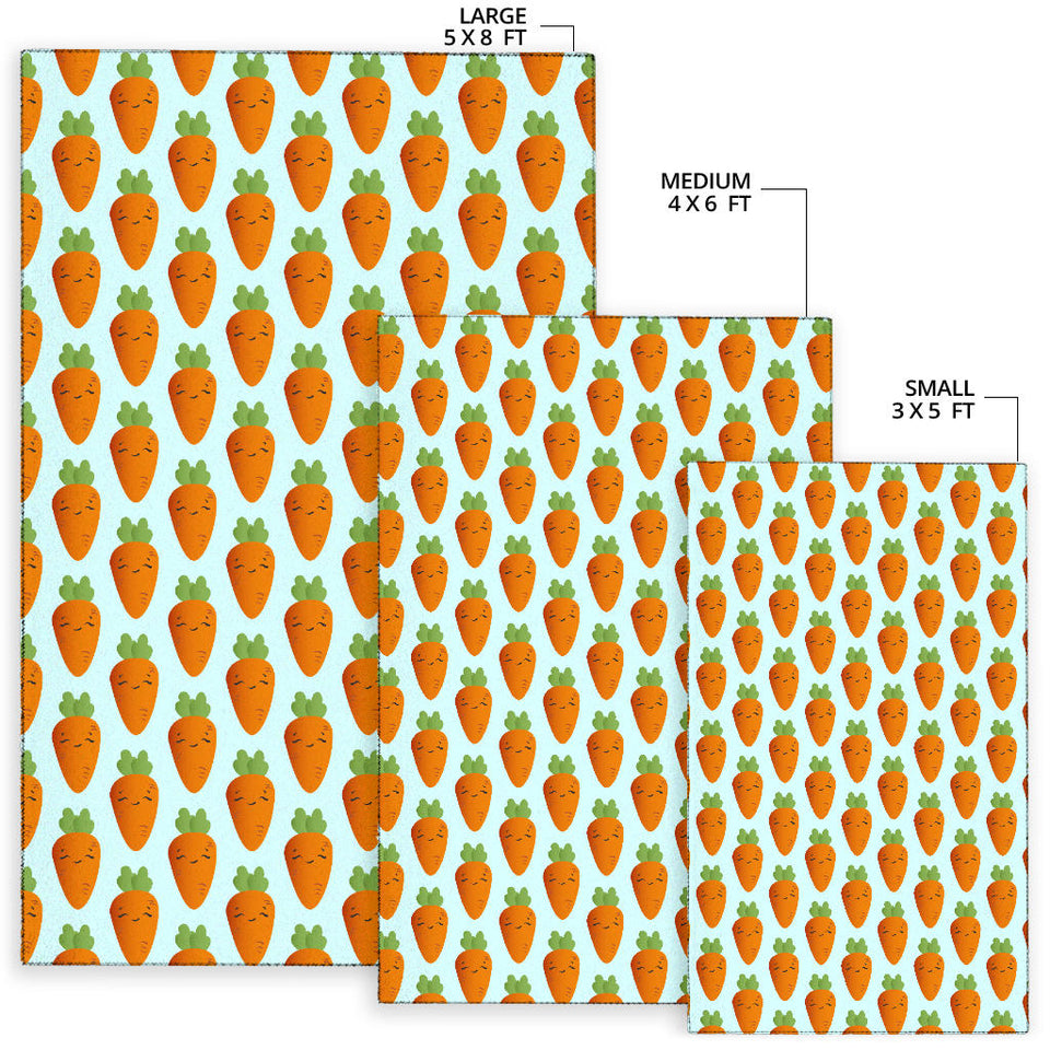 Carrot Pattern Print Design 03 Area Rug