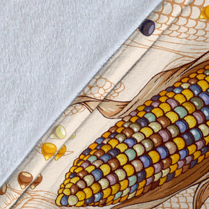 Corn Pattern Print Design 03 Premium Blanket