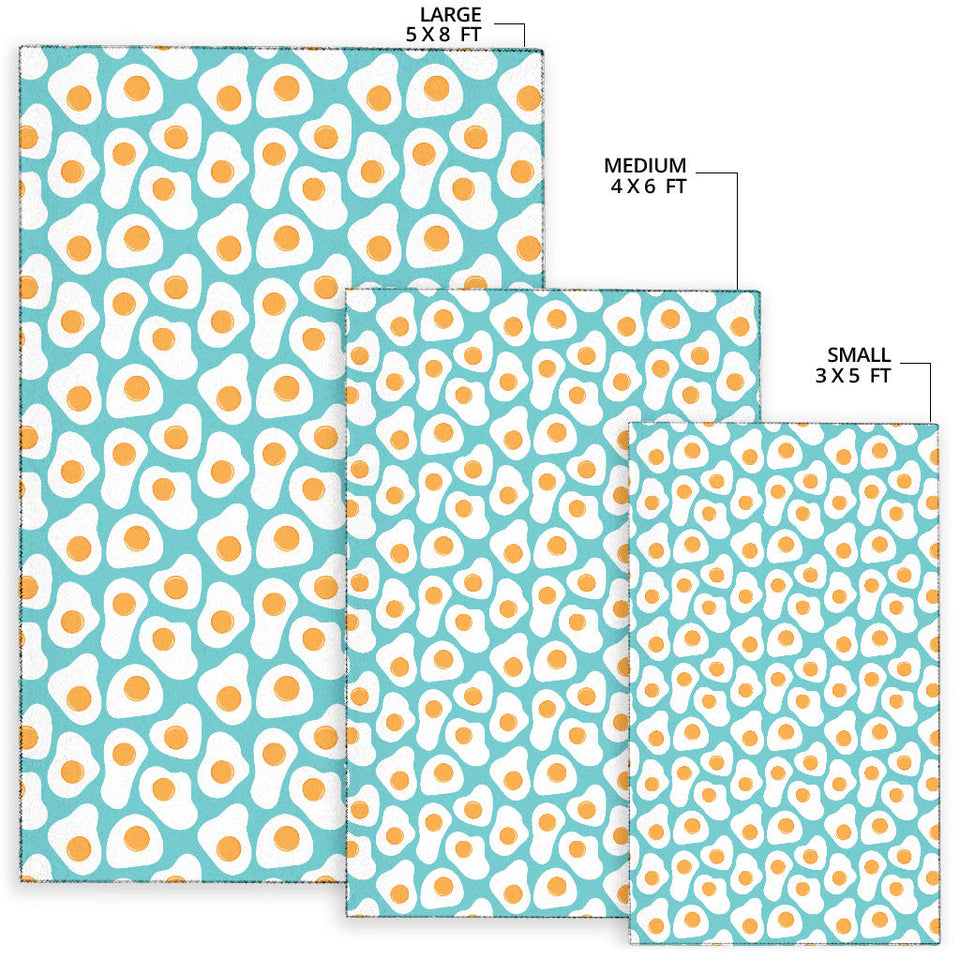 Fried Eggs Pattern Print Design 04 Area Rug