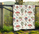 Hot Air Balloon Pattern Premium Quilt