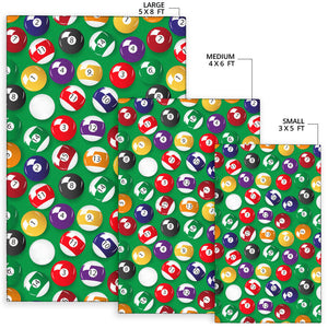 Billiard Ball Pattern Print Design 02 Area Rug