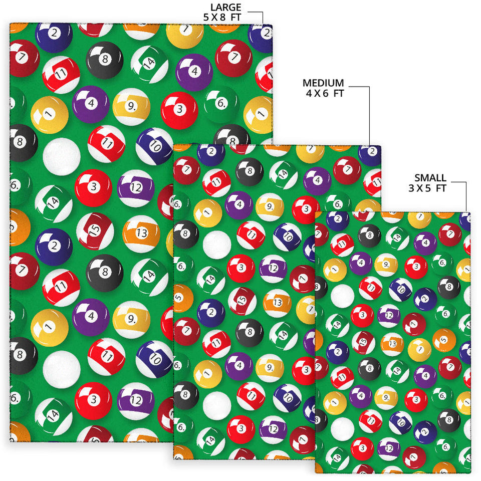 Billiard Ball Pattern Print Design 02 Area Rug
