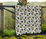 Lion Pattern Print Design 05 Premium Quilt