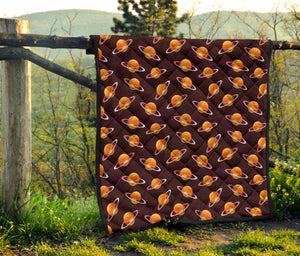 Hamburger Pattern Print Design 05 Premium Quilt