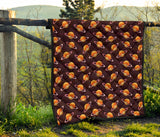 Hamburger Pattern Print Design 05 Premium Quilt