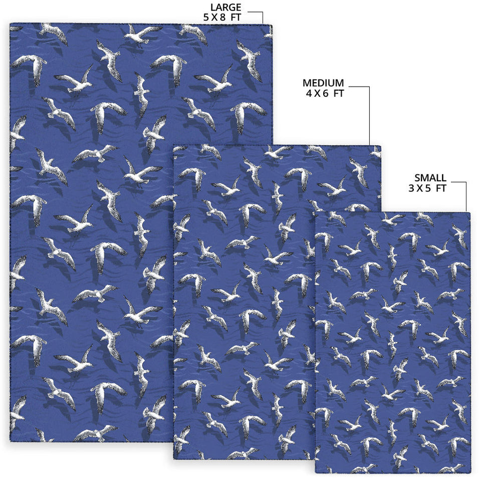 Seagull Pattern Print Design 03 Area Rug
