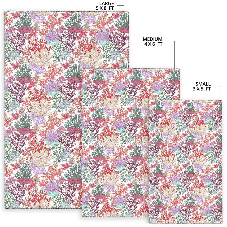 Coral Reef Pattern Print Design 03 Area Rug