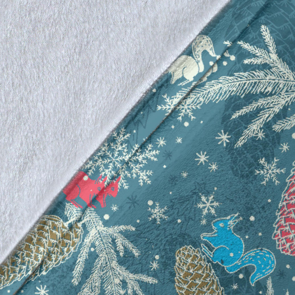 Squirrel Pattern Print Design 01 Premium Blanket