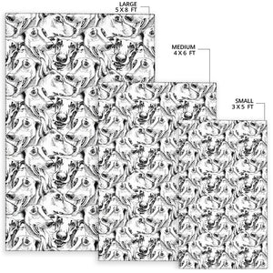 Greyhound Pattern Print Design 01 Area Rug