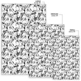 Greyhound Pattern Print Design 01 Area Rug
