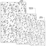 Music Notes Pattern Print Design 04 Area Rug