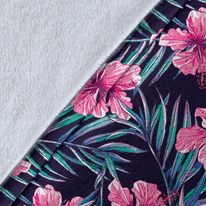 Hibiscus Pattern Print Design 05 Premium Blanket