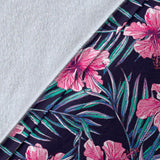 Hibiscus Pattern Print Design 05 Premium Blanket