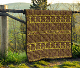 Egypt Hieroglyphics Pattern Print Design 03 Premium Quilt