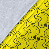 Duck Toy Pattern Print Design 02 Premium Blanket