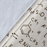 Chemistry Periodic Table Pattern Print Design 04 Premium Blanket