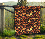 Fire Flame Dark Pattern Premium Quilt