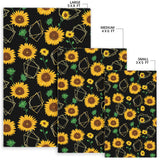 Sunflower Golden Polygonal Shapes Area Rug
