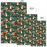 Squirrel Pattern Print Design 03 Area Rug