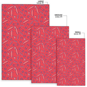 Skate Board Pattern Print Design 01 Area Rug