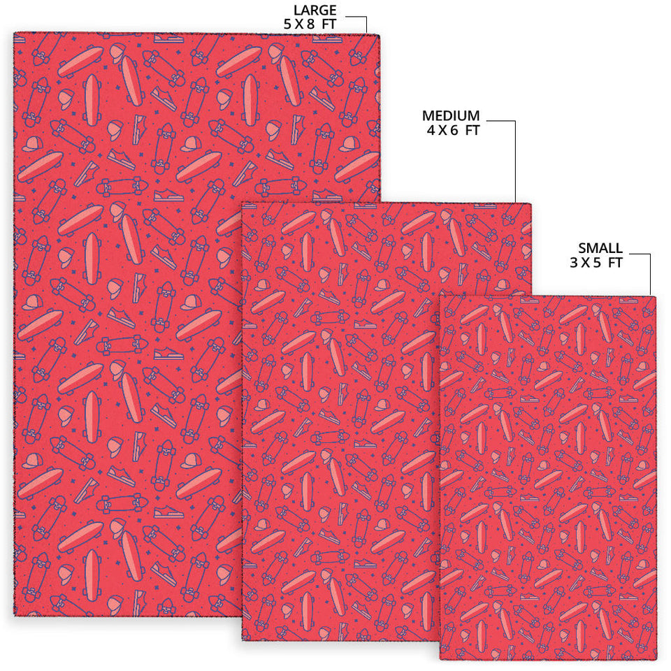 Skate Board Pattern Print Design 01 Area Rug