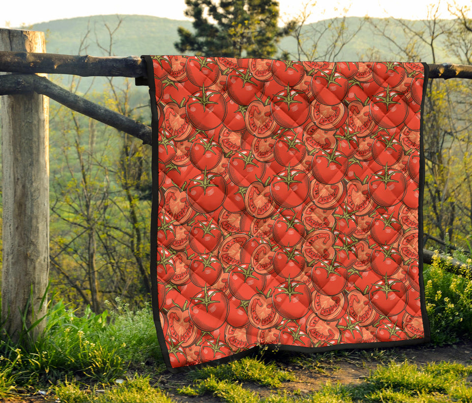 Red Tomato Pattern Premium Quilt