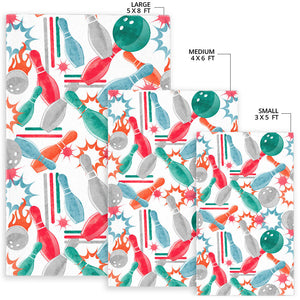 Watercolor Bowling Pattern Area Rug