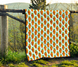Carrot Pattern Print Design 03 Premium Quilt