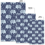 Elephant Tribal Design Pattern Area Rug