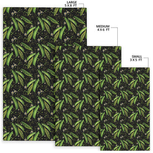 Green Peas Pattern Print Design 02 Area Rug