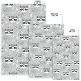 Cute Raccoons Leaves Dot Area Rug