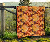 Red Rooster Chicken Cock Pattern Premium Quilt
