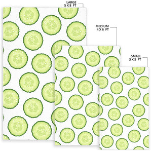 Cucumber Slices Pattern Area Rug