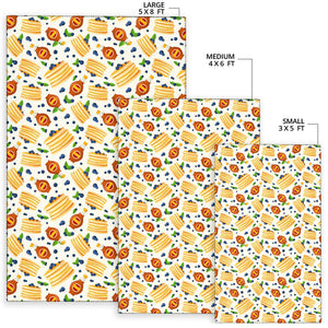 Pancake Pattern Print Design 02 Area Rug