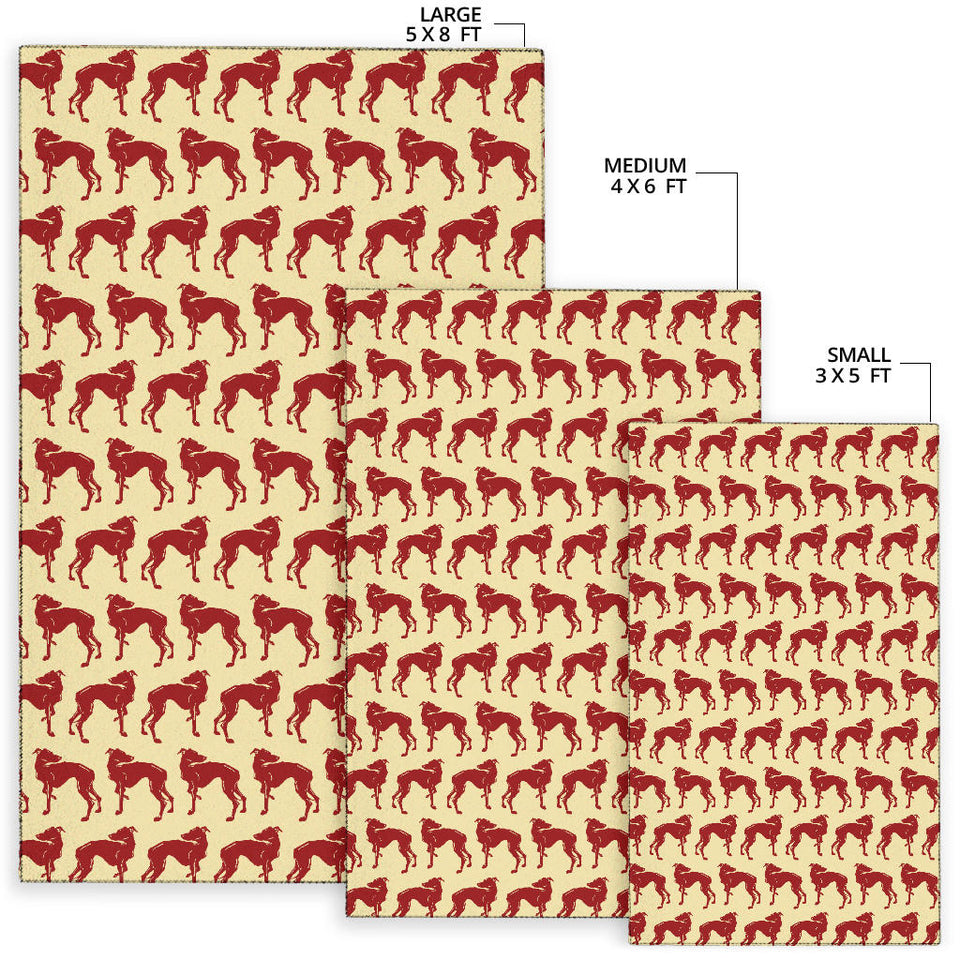 Greyhound Pattern Print Design 04 Area Rug